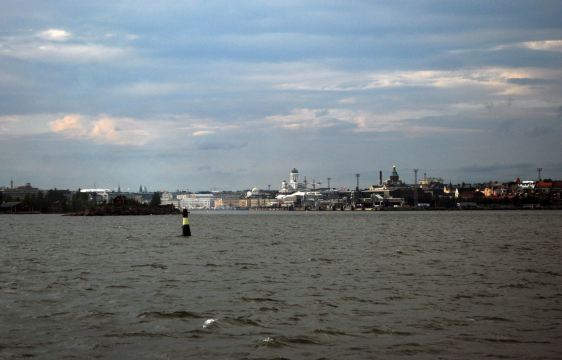 Helsinki as seen from the sea. 